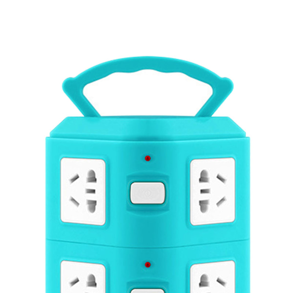 Monitoiminen pistorasia, jossa USB-portti, ylikuormitussuoja, 220 V, 10 A, vihreä