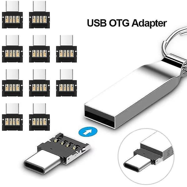 10 stk. Usb-c 3.1 Type C til Usb Otg Adapter-stik understøttet til Type-c-aktiveret smartphone Usb Fla
