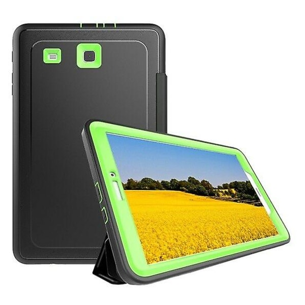 Grønt stødsikkert etui & smart cover til Samsung Galaxy Tab E 9,6" T560 julegave