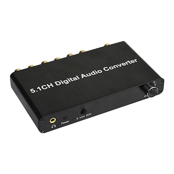 5.1CH Digital Audio Converter Koaksial og SPDIF Optisk til 5.1 Audio Dekoder
