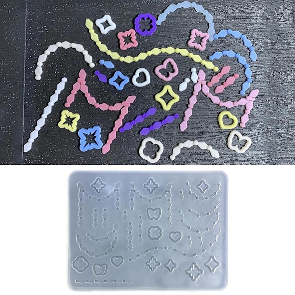Epoxy Resin Støbeform Vedhæng Smykker Nøglering Dekoration Diy Håndværk Fremstilling
