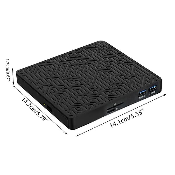 Ekstern Dvd Vcd-drev Til Burner Dual Usb3.0 Sd Tf Hub C D-læser Skriver Til Pc