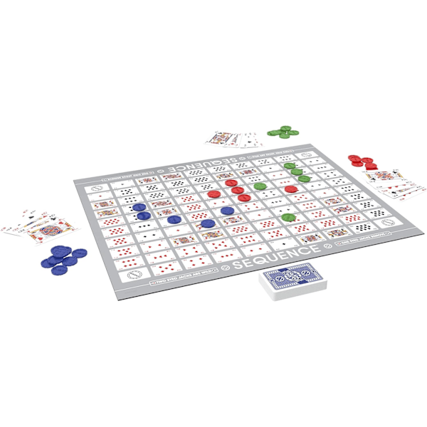 Sequence - Original Sequence-spel med parallella paneler, kort och marker (förpackningen kan variera) Vit, 10,3 x 8,1 x 2,3 tum (ca 26,2 x 20,6 x 5,9 cm)