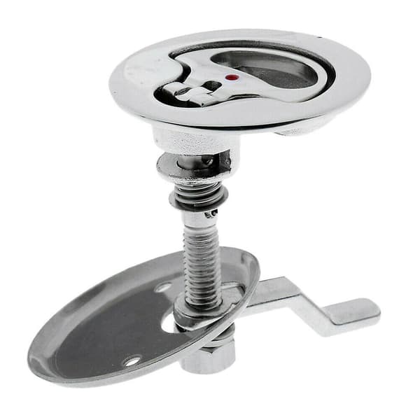 Båt 316 Rostfritt Stål Infälld Flush Mount Pull Hatch Cam Latch Lyft Handtag Med Bakplatta, Silver(1st)