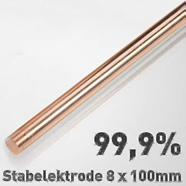 5 stk. kobberstænger - Ro-stænger af rene metaller 8 x 100 mm til sammenlignende undersøgelse af materiale