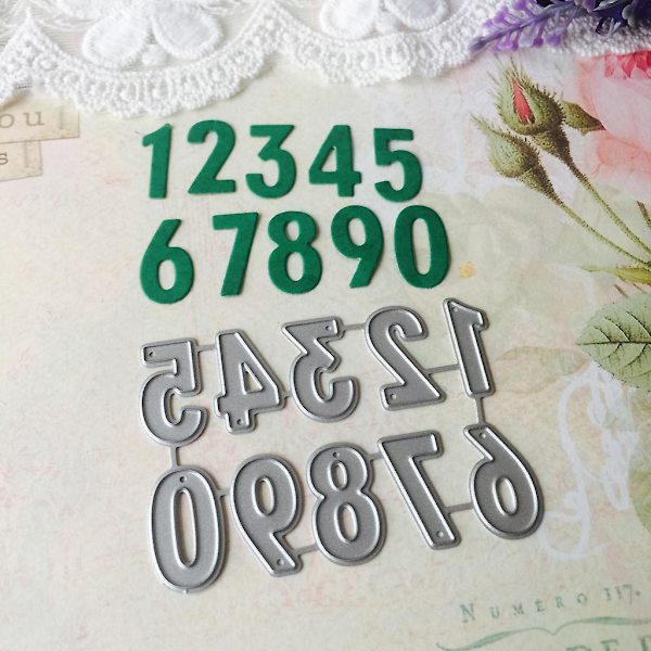 Nummer Metallskärverktyg Stencil Diy Scrapbooking Prägling Papperskort Dekor