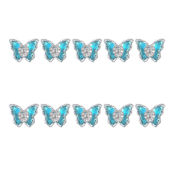 10 stk. Luksus 3d Zirkon Negle Krystal Kunst Håndværk Rhinestones Charms Negle Diamanter Style 2372