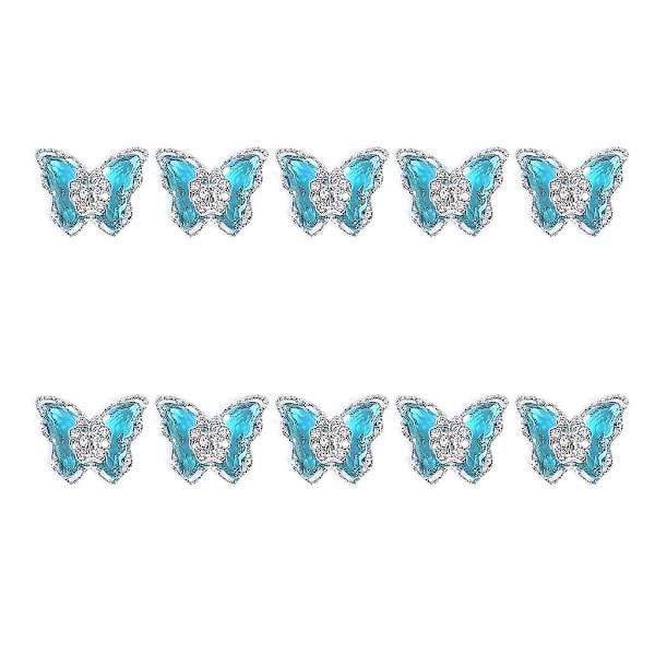 10 stk Luksus 3d Zirkon Neglekrystall Kunst Håndverk Rhinestones Charms Neglesteiner Style 2372