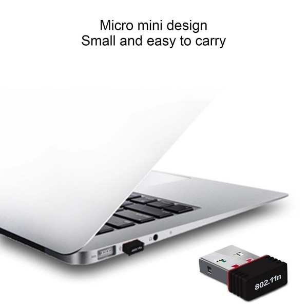 Wifi Adapter - Stabilt Signal Kompakt USB Trådløs Adapter For Dorm
