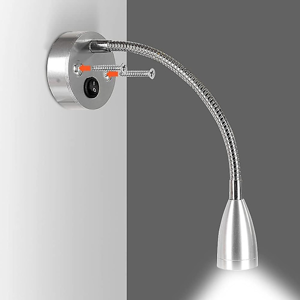 Conblom 12v LED-lys Spot Læselampe, 3w Indvendig Billampe Til Camper Van Caravan Rvs Autocamper Båd Touch-Dæmpbar, 3200k (2pak, Varm Hvid Li