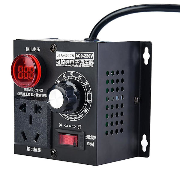 4000W AC 220V Motorhastighedsregulator Dimmer - SCR Spændingsregulator (CN Stik)