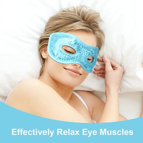 Eye Mask Cooling - Gel Cooling Mask Varm/kall terapi Ögonkylningskuddar Återanvändbara för ögon, migrän, huvudvärk, svullna ögon (rosa)