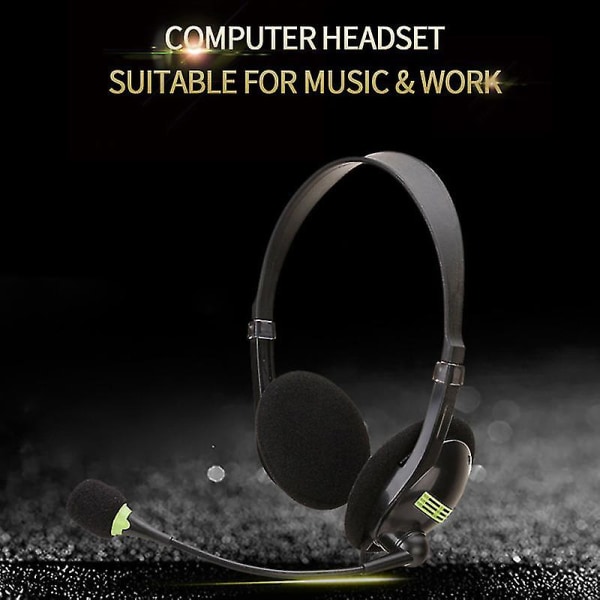 USB pelikuulokkeet päähän kiinnitettävä kannettavalle tietokoneelle PC-kuulokkeet mikrofonilla langallisilla stereokuulokkeilla