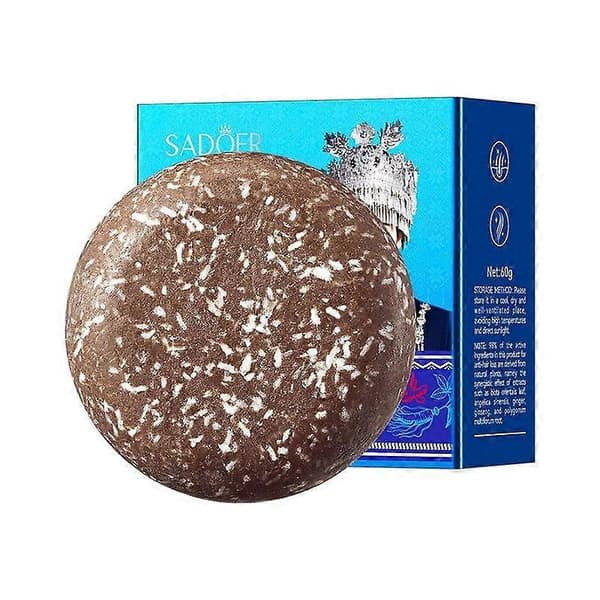 SADOER Miao Etnisk Hårtab Forebyggelse og Vækst Shampoo Bar med Skumnet, 60g