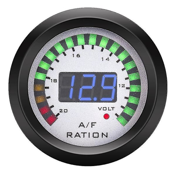 2 i 1 luft-brændstofforholdsmåler voltmeter 52mm digital bil Afr volt meter