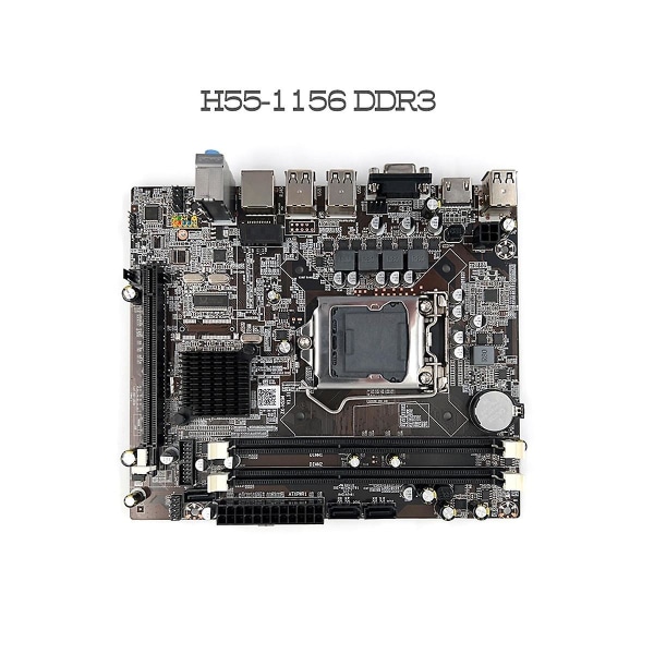 H55 Hovedkort Lga1156 Støtter I3 530 I5 760 Serie Cpu Ddr3 Minne Hovedkort+i5 750 Cpu+sata C