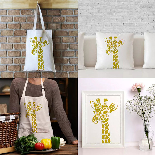 Giraff Självhäftande Silkscreen Tryckstencil Nätöverföringar