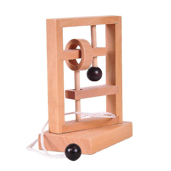 Hotsale! 3D-skrivbord Nyhet Trä Rep Loop Pussel IQ Mind String Brain