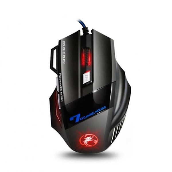 Usb-kabelansluten mus 3200 Dpi spelmus med bakgrundsbelysning Rgb tyst mus ergonomisk mus