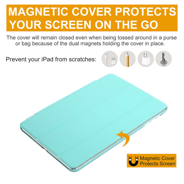 Smart Cover Case Pu Magnetic Ultra Thin Protector Ipad Minille 1 2 3 Aquamarine