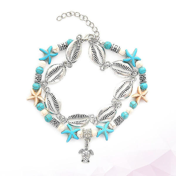 2 st Seashell Armband Bangles Anklet Kedja Sköldpadda Anklet Armband Bangle Armband Anklet