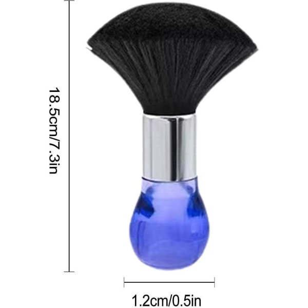 Frisørsalongbørster for profesjonelle hårklippere og hjemmebruk (blå) (1 stk)