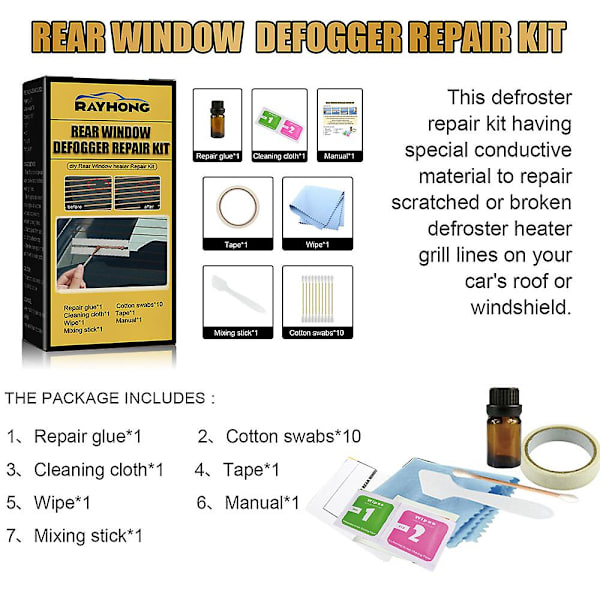 DIY Bil Bakruta Defroster Reparationssats Repad Trasig Defroster Värmegaller