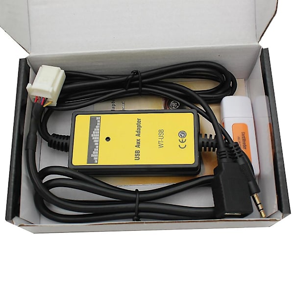 Bil USB-adapter Mp3-ljudgränssnitt Sd Aux-datakabel Anslut C D-växlare