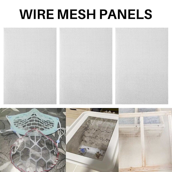 Mesh-nett, 4 pakker trådnettpaneler 20 mesh, mus rotte insektnett for ventilasjon, hjem, kjøkken, Ga