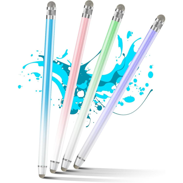4 st Stylus-pennor för pekskärmar, högprecisionsfiberspetsar Stylus-penna för Ipad Kompatibel Ipad/iphone/android/surfplatta Universal