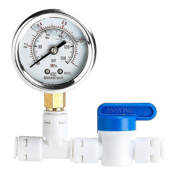 Vandtryksmåler Kompatibel Omvendt Osmose Filtersystem Med 1/4\" Slange