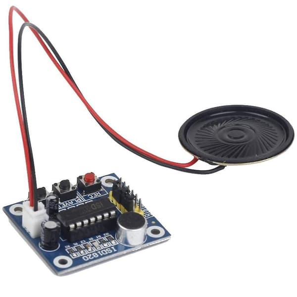 Isd1820 Stemmeoptagelsesoptager Lyd Stemmeoptagelse Afspilningsmodul Med Mini Lyd Audio Speake