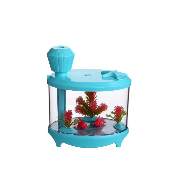 Fisketank Luftfukter Diffuser Fargerik Nattelys DC5V USB Mini Mist Maker 460ml Vann Diffus