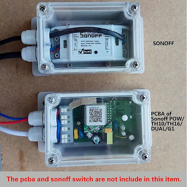 Sonoff IP66 Vanntett Kasse Vannresistent Skall Vanntett Jaktboks