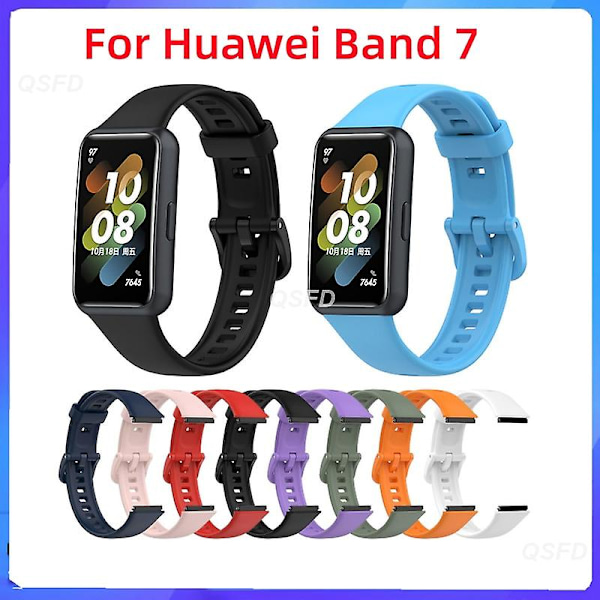 Urremme til Huawei Band 7 Smartwatch - Udskiftning Sportsarmbånd Rem TPU Farverig Urrem