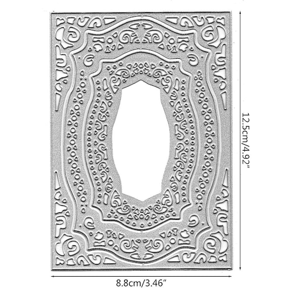 Rektangulär metallskärmaskin stencil DIY Scrapbooking Album Papperskort Mall Form Präglingsdekoration