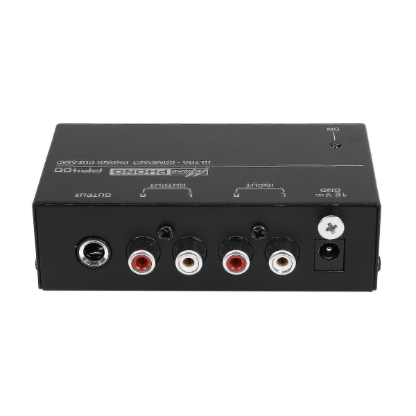 Ultrakompakt Phono Preamp med Rca 1/4-tommers Trs-grensesnitt (eu-plugg)