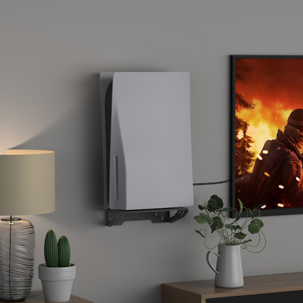 Universell väggmonteringsstativ för Ps5 Slim/ps5-konsol, med handkontrollhållare och headsetkrok, för Ps5 Slim Digital/disc Edition