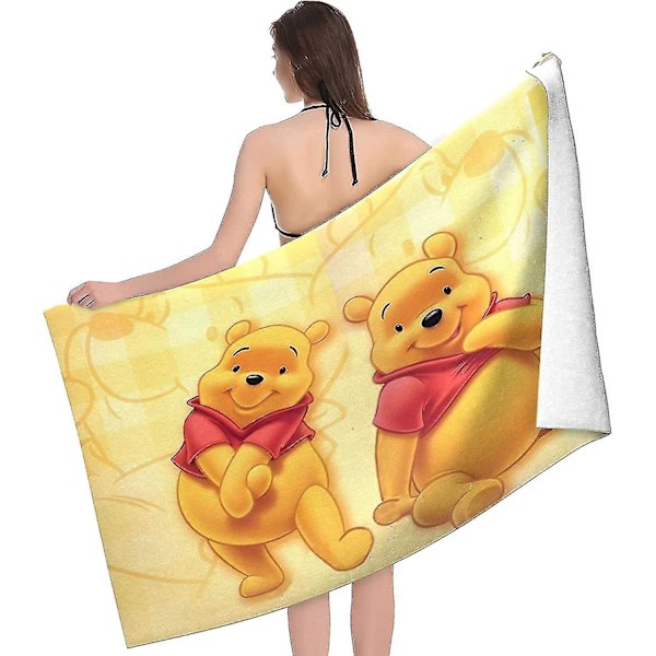 Winnie The Pooh Strandhandduk Mikrofiber Super Mjuk Absorberande Snabbtorkande Stor Badhandduk Matta För Resor Pool Simning Bad Strand