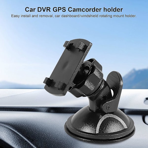 Bilfäste för Dashcam med Sugkopp, Kompatibel med 6 Adaptrar, 360 Grader