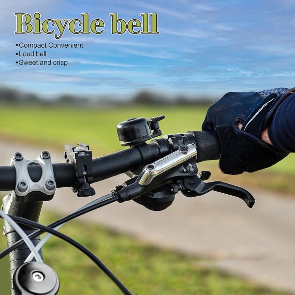Bell, sykkelklokke, et par sykkelblad (svart/blå)