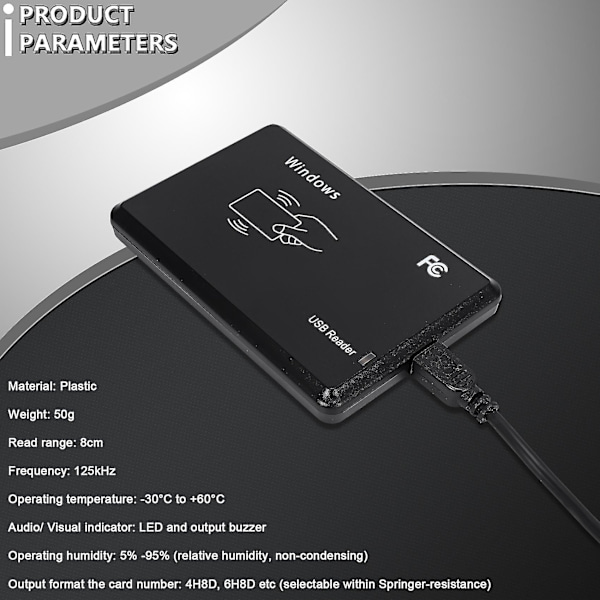 USB RFID Pöytä-ID-kortinlukija Kosketukseton kortinlukija