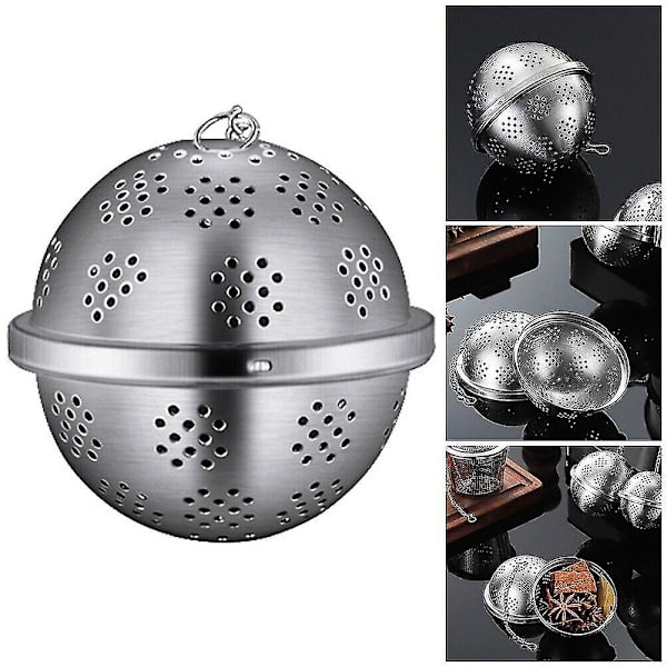 Te-sil Te-infuser Mat i rustfritt stål av matkvalitet Låsemekanisme Høy kvalitet. (sølv)(1 stk)
