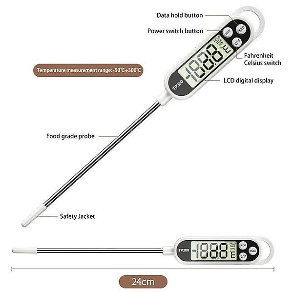 Mattermometer TP300 digitalt kjøkkentermometer for kjøttmating Matsonde BBQ Elektronisk ovn Kjøkkenverktøy