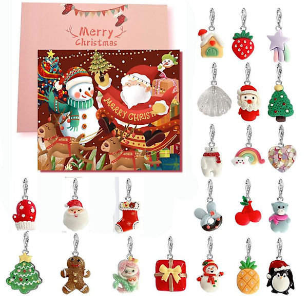 Smykke Adventskalender Smykke Adventskalender Adventskalenderbørn Dliy Charm Armbånd Jul