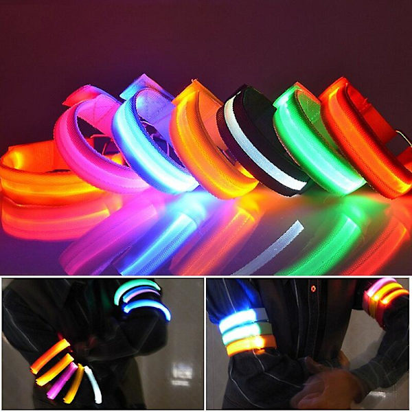 Uusi LED-valoarmband, USB-lataus, LED-valo, yöjuoksuarmband aikuisille