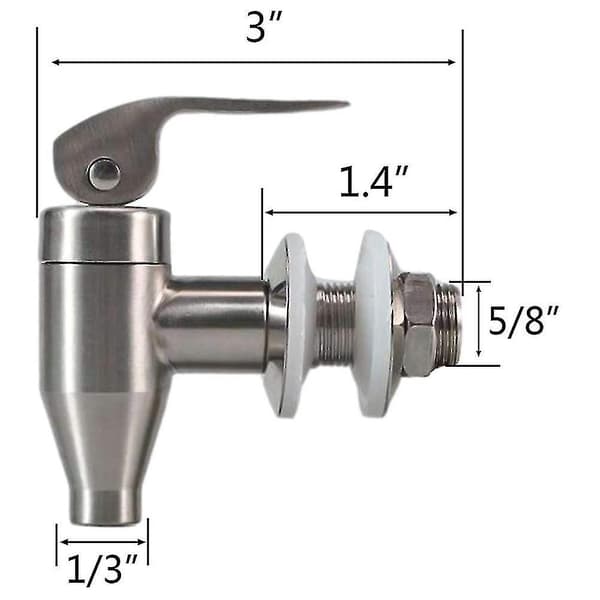 Rostfritt Stål Dryckesvatten Dispenser Spigot Kran, 2-pack