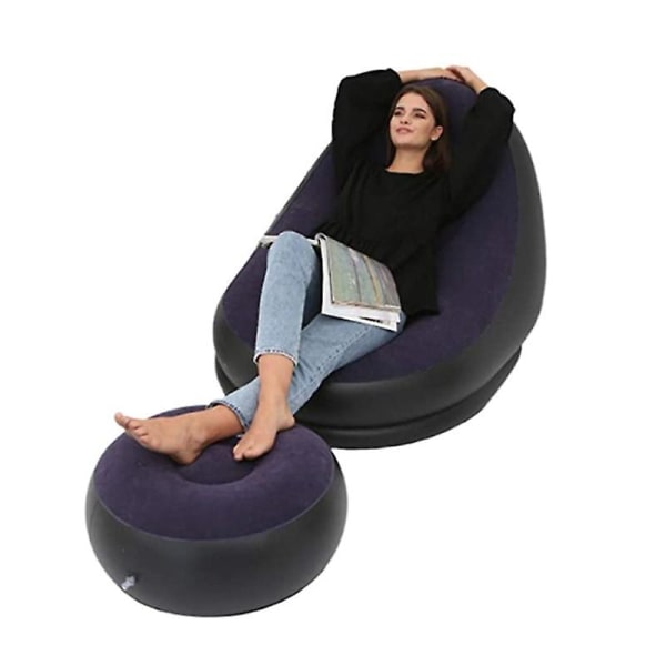 Lazy Aerate Soffa Utomhus Vikbar Uppblåsbar Sitsficka För Vardagsrum Sovrum Möbelstol