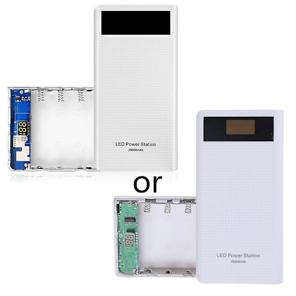 Dubbel USB 7x18650 Batteri för Fodral DIY Powerbank för Fodral 5v2a LCD-display Batte
