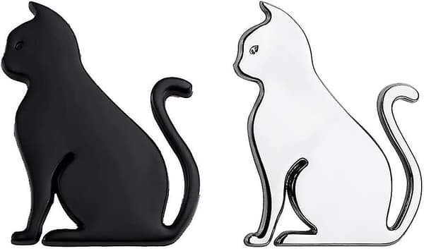 2 stycken dekorativa bilstickers, kattmönster, unik bilsticker, bilsticker